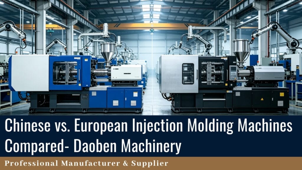 Chinese and European injection molding machines compared in a factory setting