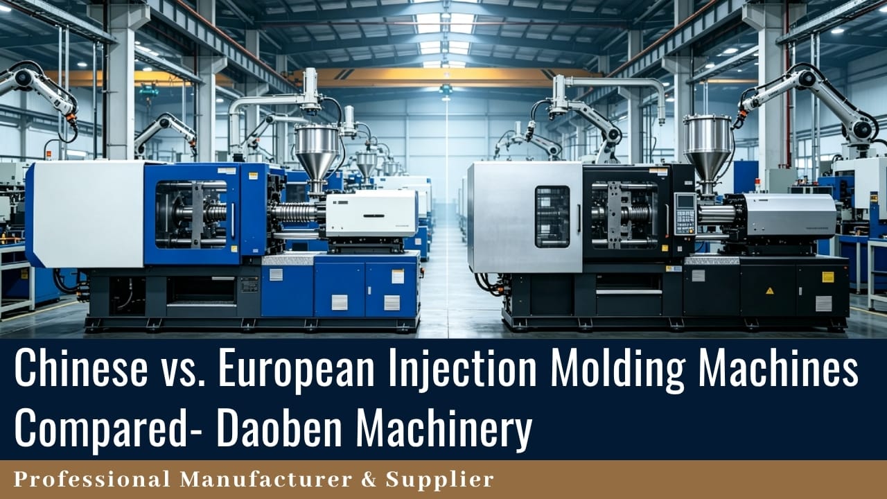 Chinese and European injection molding machines compared in a factory setting